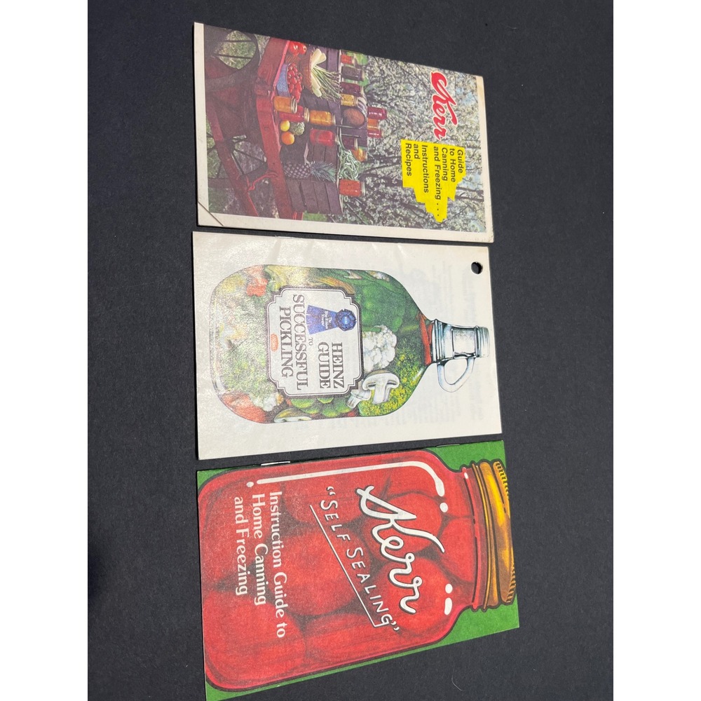 Vintage Kerr and Heinz Canning Pickling Instruction Guides 1970s Lot of 3